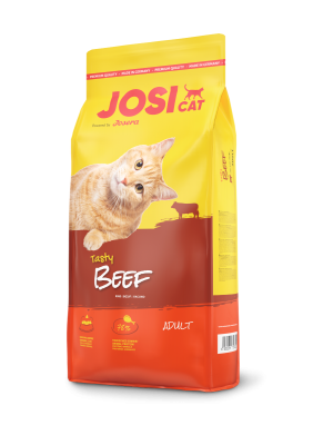 Корм Йозикет для взрослых кошек со вкусом аппетитной говядины JosiCat Tasty Beef (Adult 27/9), 18 кг.