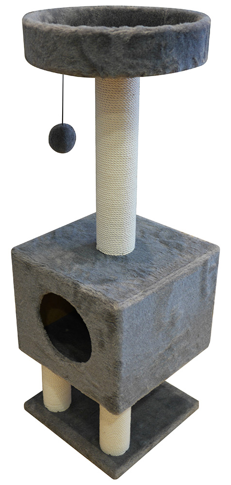 Домик на ножках Cat House с шариком на резинке (мех, хлопок), 1,05м