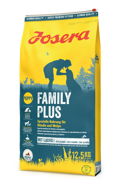 Корм Йозера для беременных и кормящих собак, а также для щенков (МЕЛКАЯ гранула) Josera Family Plus (Reproduction/puppy 30/22), 12.5 кг.