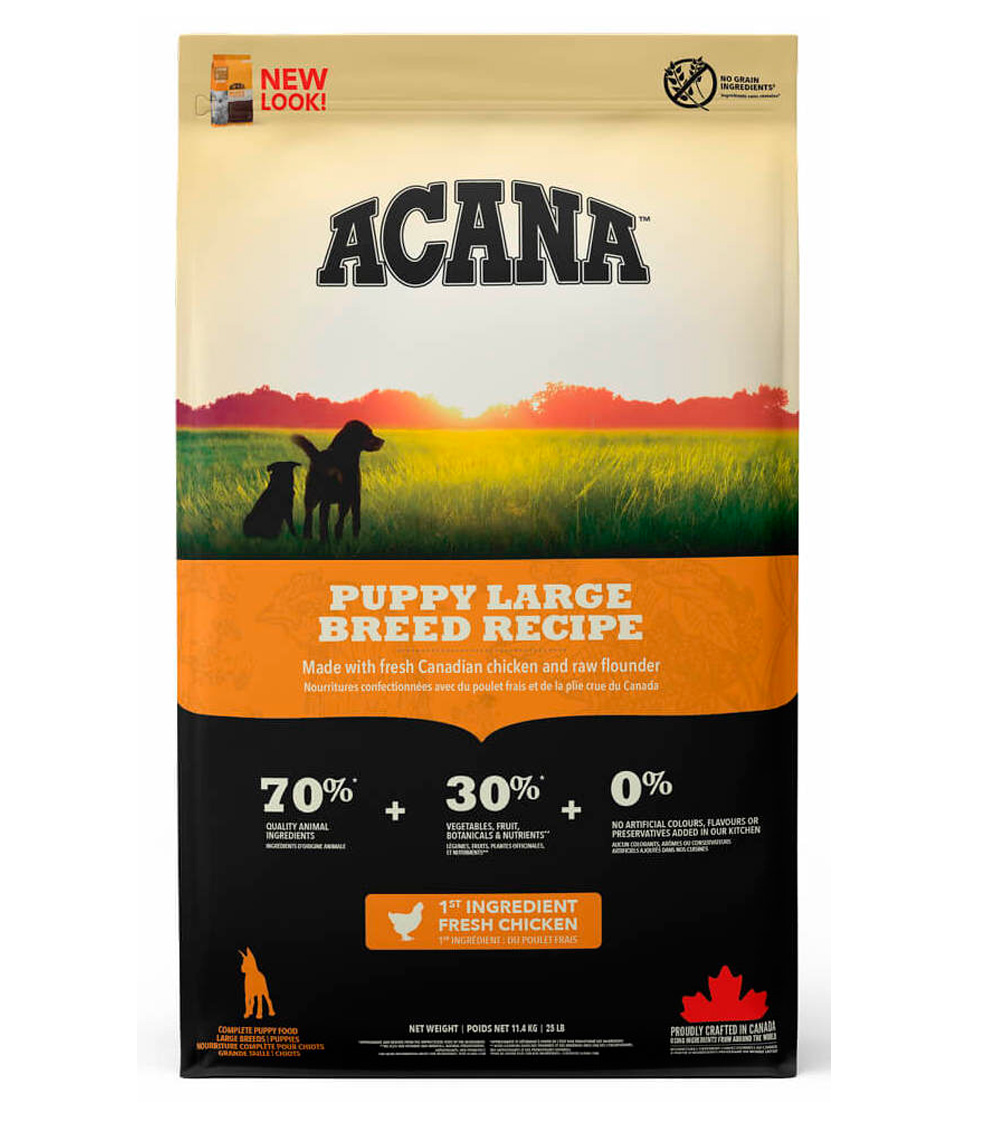 Корм беззерновой Акана Паппи Ладж Брид (ACANA PUPPY LARGE BREED) для щенков крупных пород