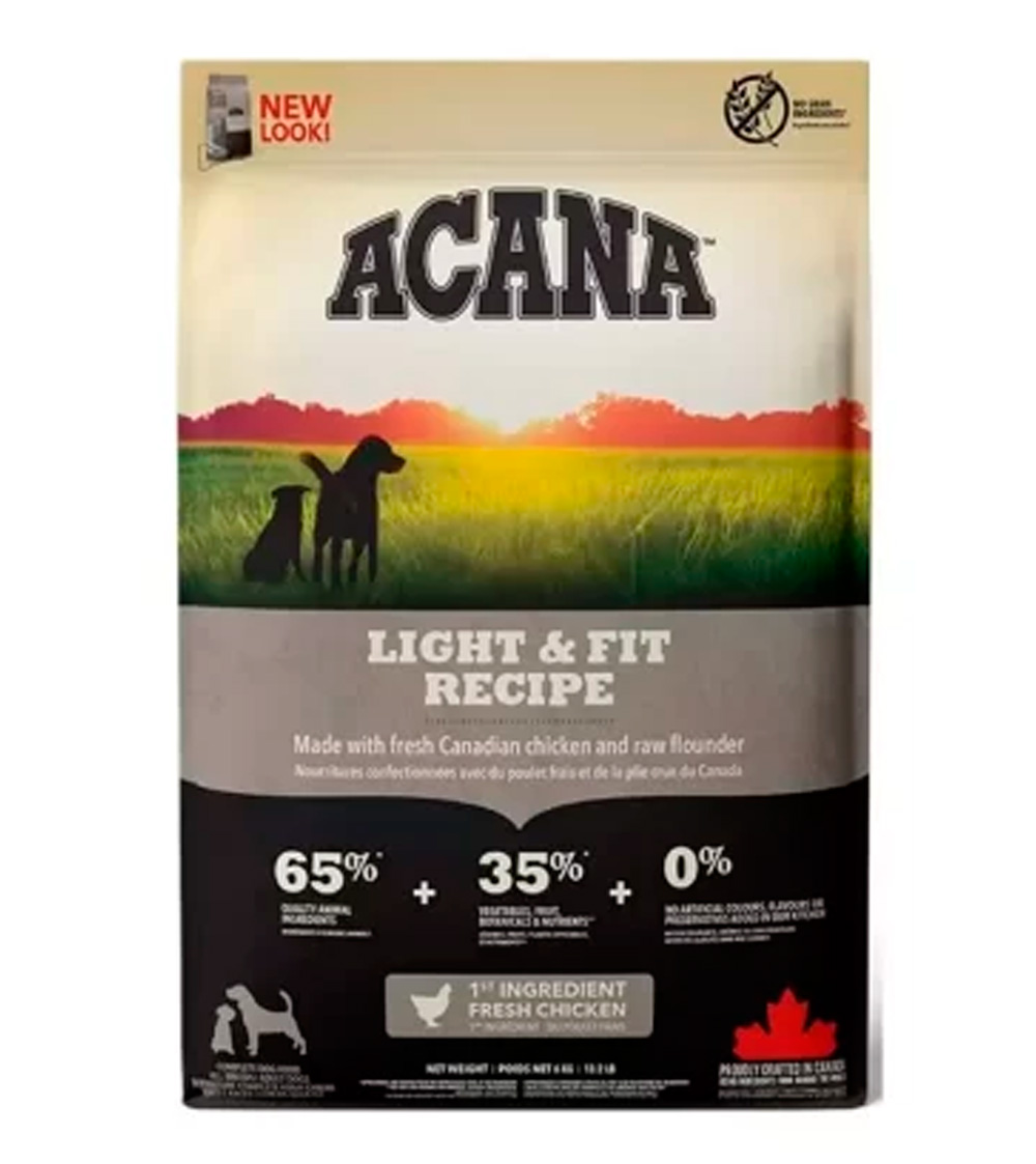 Корм беззерновой Акана Лайт и Фит (ACANA LIGHT & FIT) для собак с избыточным весом