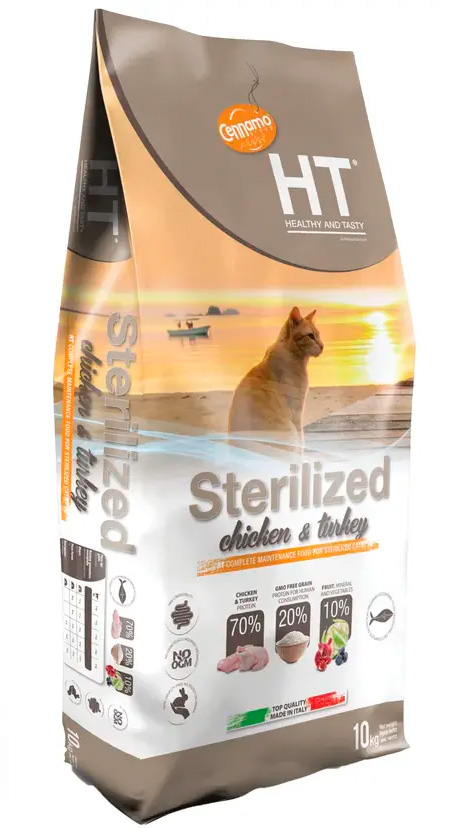 Корм Cennamo HT Sterilized Cat CHICKEN / TURKEY для стерилизованных кошек (курица и индейка)