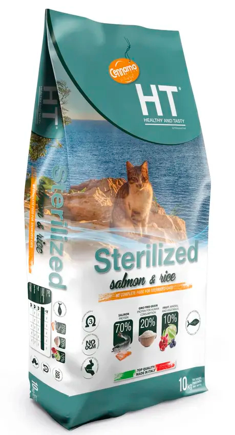 Корм Cennamo HT Sterilized Cat SALMON / RICE для стерилизованных кошек (лосось и рис)