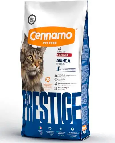 Корм Cennamo Prestige Adult Cat STERILIZED ARINGA для взрослых стерилизованных кошек (сельдь)