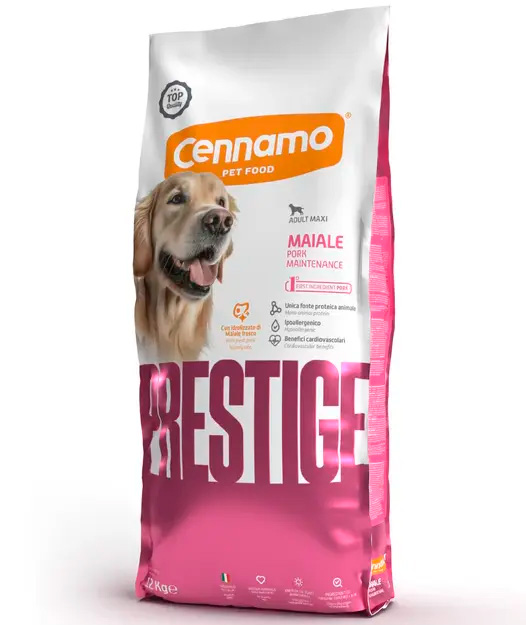 Корм монопротеиновый Cennamo Prestige Adult MAXI MAIALE для взрослых собак крупных пород (свинина)