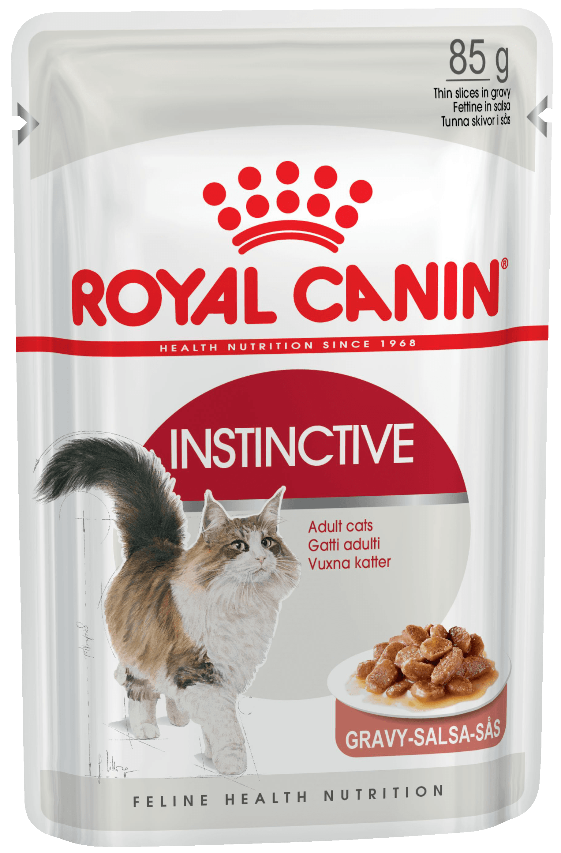 Корм для кошек Роял Канин Инстинктив кусочки в соусе (Royal Canin Instinctive in Gravy), 14*85 гр