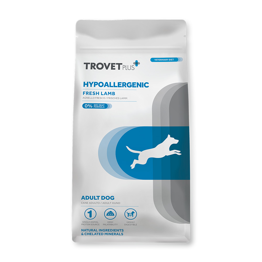 Гипоаллергенный корм Trovet Plus Adult Dog Hypoallergenic Fresh Lamb для взрослых собак с пищевой гиперчувствительностью (свежий ягнёнок)