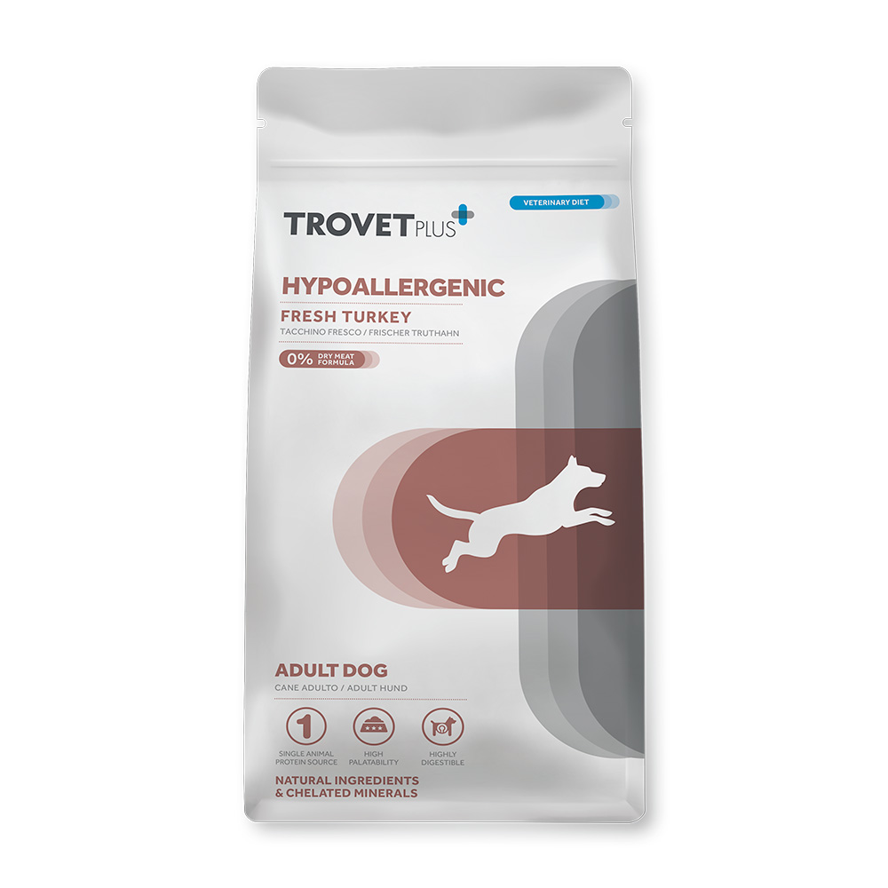 Гипоаллергенный корм Trovet Plus Adult Hypoallergenic Fresh Turkey для взрослых собак с пищевой гиперчувствительностью (свежая индейка)