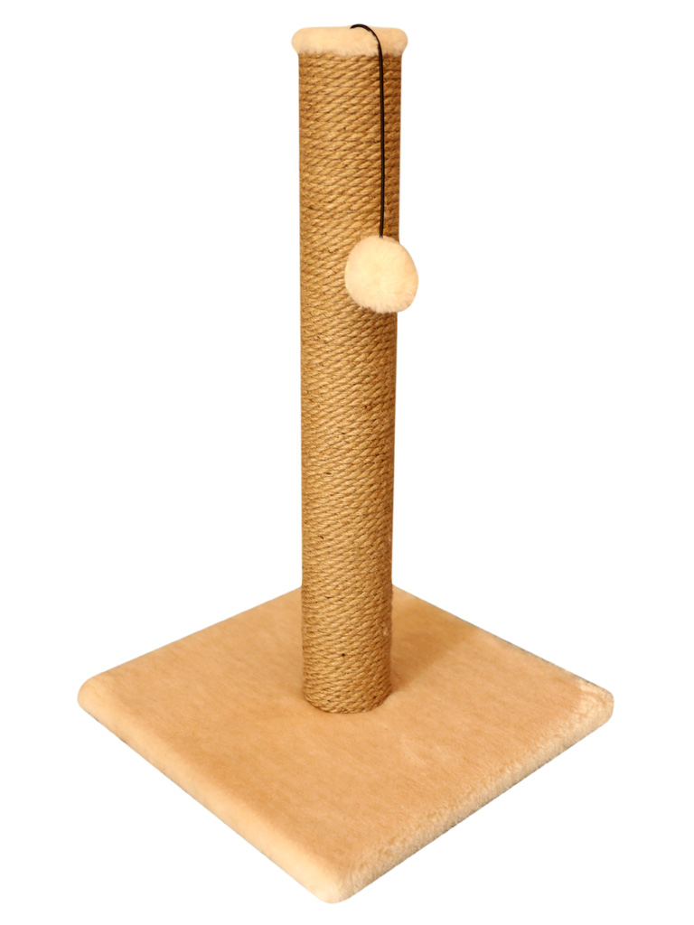 Когтеточка столбик Cat House (мех, джут), 60 см