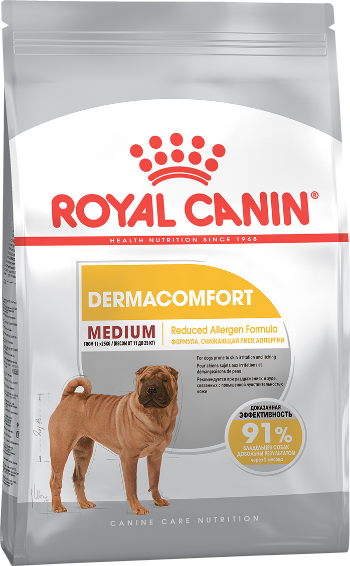 Корм для собак Royal Canin Medium Dermacomfort (для собак с чувствительной кожей)