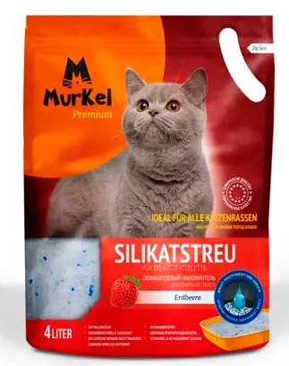 Силикагелевый впитывающий наполнитель Murkel Strawberry с ароматом клубники