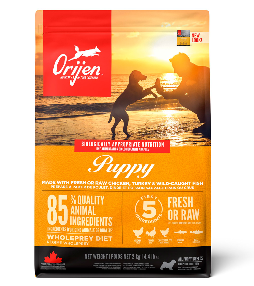 Корм беззерновой Ориджен Паппи (ORIJEN PUPPY) для щенков всех пород (вес взрослой собаки до 30 кг)