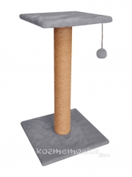 Когтеточка с полкой Cat House (мех, джут), 70 см Image 1
