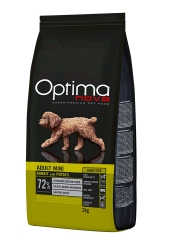 Сухой беззерновой корм для собак мелких пород с чувствительным пищеварением Оптиманова Эдалт Мини Adult Mini Rabbit (кролик, свинина, картофель) Image 1