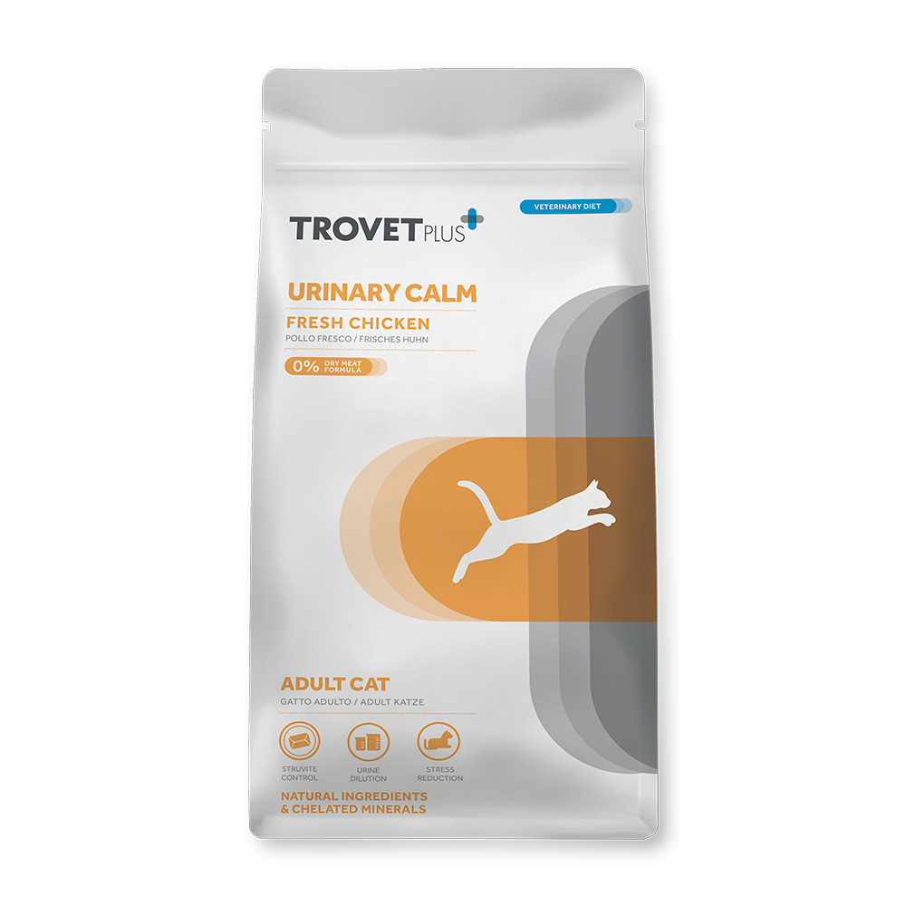 Диетический корм Trovet Plus Adult CAT Urinary Calm Fresh Chicken для кошек при мочекаменной болезни (свежая курица)