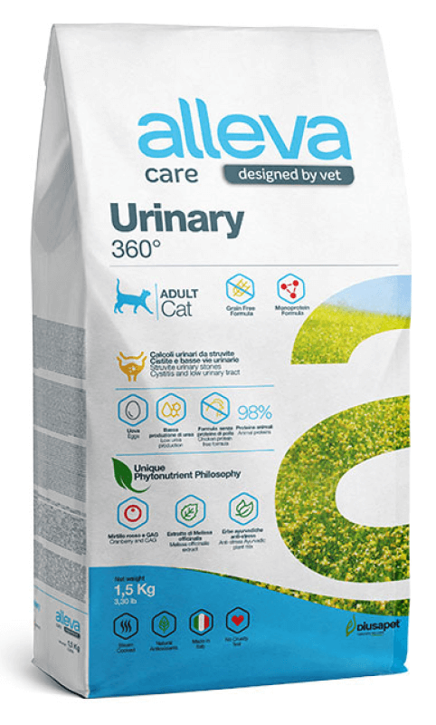 Сухой диетический корм Alleva Care Cat Urinary 360° для взрослых кошек при мочекаменной болезни